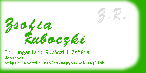 zsofia ruboczki business card